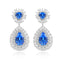 S925 silver cultured cobalt spinel earrings W 10.79ct