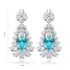 S925 silver cultured Paraiba earrings A 6.628ct