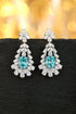 S925 silver cultured Paraiba earrings A 6.628ct