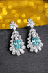 S925 silver cultured Paraiba earrings A 6.628ct
