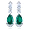 S925 silver cultured emerald earrings W 8.02ct