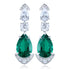 S925 silver cultured emerald earrings W 8.02ct