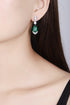 S925 silver cultured emerald earrings W 8.02ct