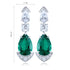 S925 silver cultured emerald earrings W 8.02ct