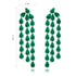 S925 sterling silver cultured emerald earrings W 17.2ct
