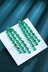 S925 sterling silver cultured emerald earrings W 17.2ct