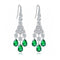 S925 silver cultured emerald earrings W 10.72ct