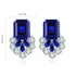 S925 silver cultured sapphire earrings W 13.71ct