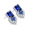 S925 silver cultured sapphire earrings W 13.71ct