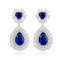 S925 silver cultured sapphire earrings W 11.73ct