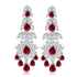 S925 silver cultured red sapphire earrings W 10.23ct