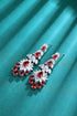 S925 silver cultured red sapphire earrings W 10.23ct