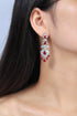 S925 silver cultured red sapphire earrings W 10.23ct