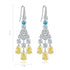 S925 silver yellow water drop anti-piercing earrings A 24.8ct