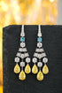 S925 silver yellow water drop anti-piercing earrings A 24.8ct