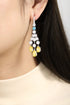 S925 silver yellow water drop anti-piercing earrings A 24.8ct