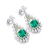 S925 silver cultured emerald earrings W 4.58ct