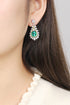S925 silver cultured emerald earrings W 4.58ct