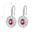 S925 silver cultured red sapphire earrings W 2.32ct