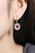 S925 silver cultured red sapphire earrings W 2.32ct