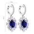 S925 silver cultured sapphire earrings W 7.35ct