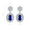 S925 silver cultured sapphire earrings A 2.32ct