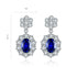 S925 silver cultured sapphire earrings A 2.32ct