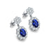 S925 silver cultured sapphire earrings A 2.32ct