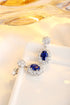 S925 silver cultured sapphire earrings A 2.32ct
