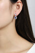 S925 silver cultured sapphire earrings A 2.32ct