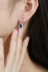 S925 silver cultured sapphire earrings A 2.32ct