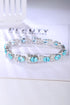 S925 silver cultured Paraiba bracelet