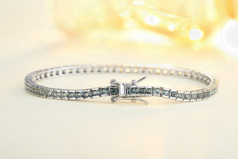 S925 silver colored sapphire bracelet (CH03103-8)