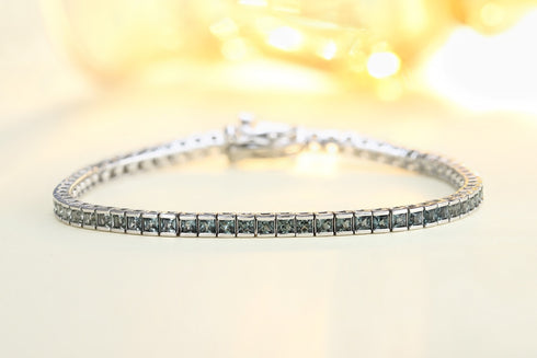 S925 silver colored sapphire bracelet (CH03103-8)