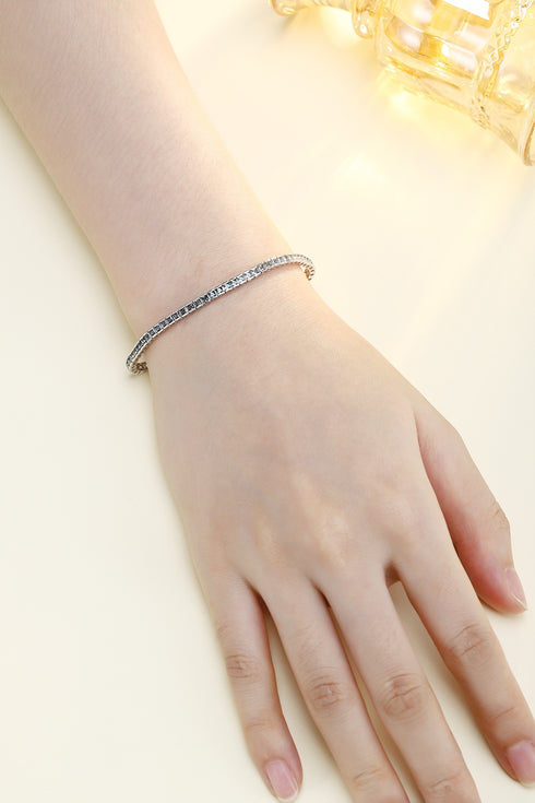 S925 silver colored sapphire bracelet (CH03103-8)