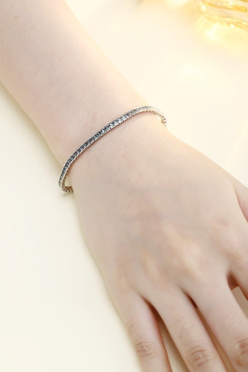 S925 silver colored sapphire bracelet (CH03103-8)