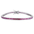 S925 silver cultured colored sapphire bracelet (CH03103-7)