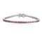 S925 silver cultured colored sapphire bracelet (CH03103-5)