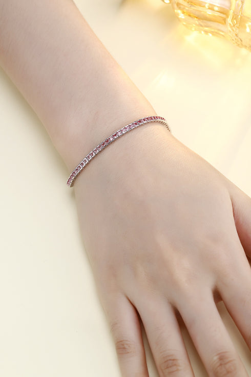 S925 silver cultured colored sapphire bracelet (CH03103-5)