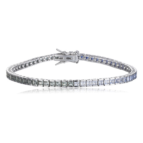 S925 silver cultured colored sapphire bracelet (CH03103-3)