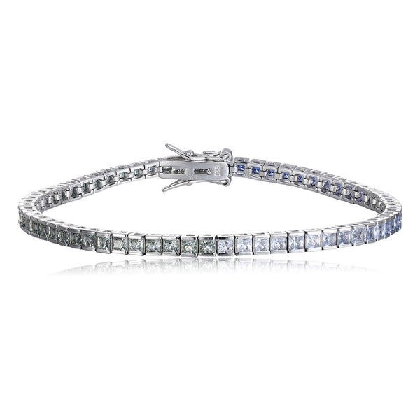 S925 silver cultured colored sapphire bracelet (CH03103-3)