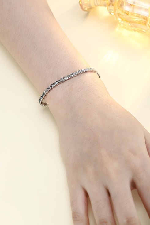 S925 silver cultured colored sapphire bracelet (CH03103-3)