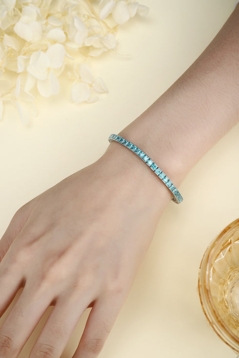 S925 silver culured colored sapphire bracelet (Ch03105-10)