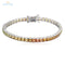 S925 silver cultured colored sapphire bracelet (CH03105-9)