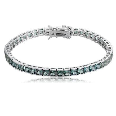 S925 silver cultured colored sapphire bracelet (CH03105-8)