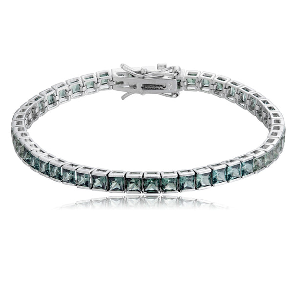 S925 silver cultured colored sapphire bracelet (CH03105-8)