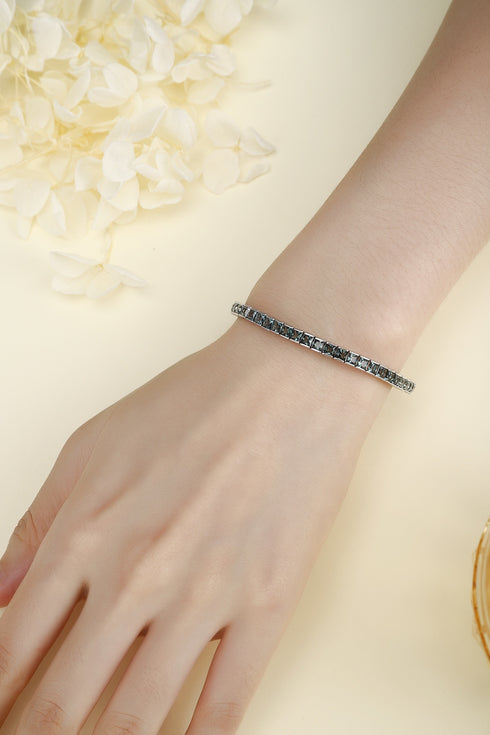 S925 silver cultured colored sapphire bracelet (CH03105-8)