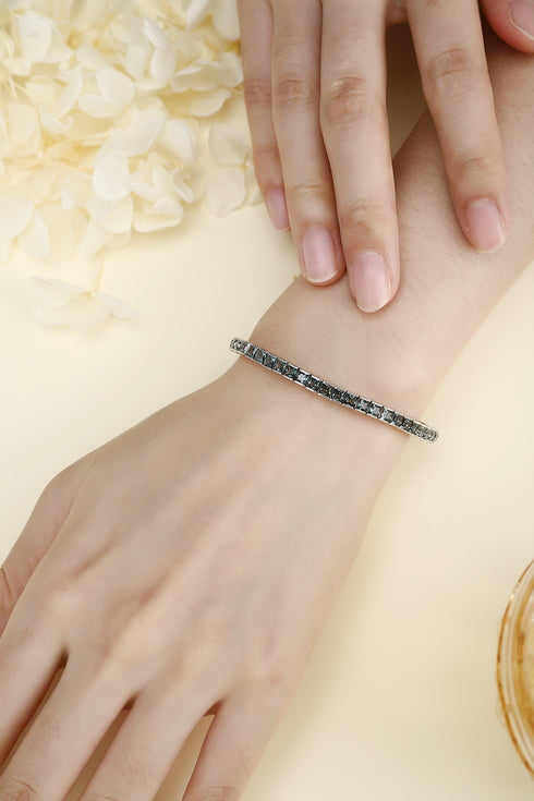 S925 silver cultured colored sapphire bracelet (CH03105-8)