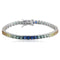 S925 silver cultured colored sapphire bracelet (CH03105-4)