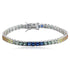 S925 silver cultured colored sapphire bracelet (CH03105-4)